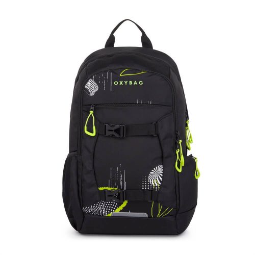 OXY Zero hátizsák, iskolatáska, 3 rekeszes, 47x32x18cm, Mood, fekete