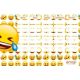 Emoji, smiley órarend 175x115mm, kétoldalas, LOL