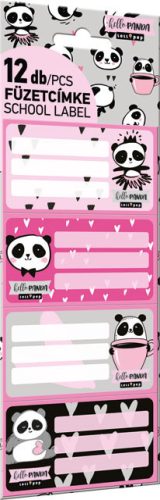 Panda füzetcímke 12 db-os, Lollipop Hello Panda