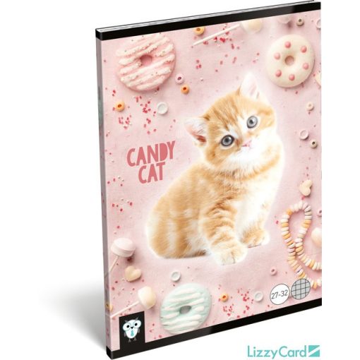 Lizzy Card füzet A/5, kockás, Candy Cat, cica