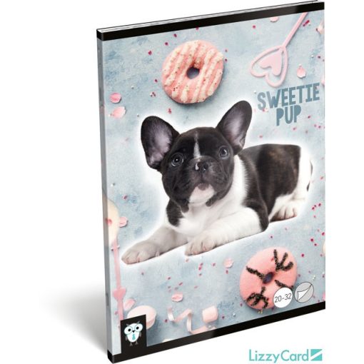 Lizzy Card füzet A/5, sima, Sweetie Pup, francia bulldog