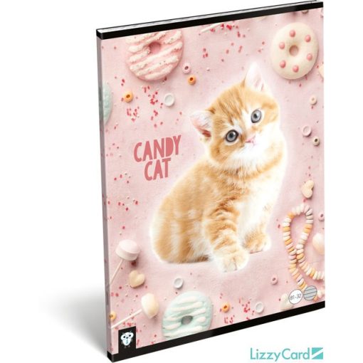 Lizzy Card füzet A/4, vonalas, Candy Cat, cica