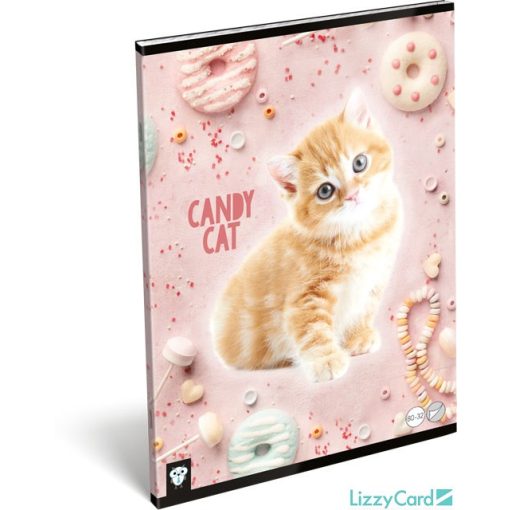 Lizzy Card füzet A/4, sima, Candy Cat, cica