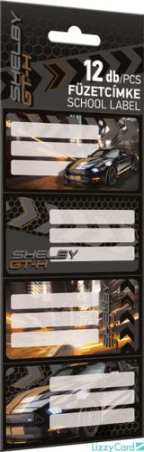 Autós füzetcímke 12 db-os,Ford Shelby GT-H