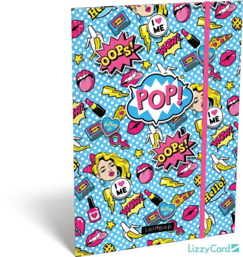 Csajos gumis mappa A/4, Lollipop POP