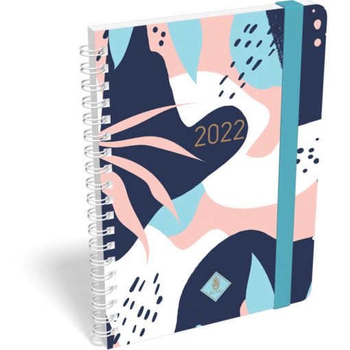 Lizzy Calendar heti tervező, B6, spirálos, gumis, Xlook Eight, 2022