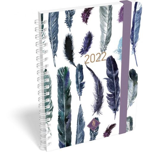 Lizzy Calendar heti tervező, B6, spirálos, gumis, Xlook Five, 2022