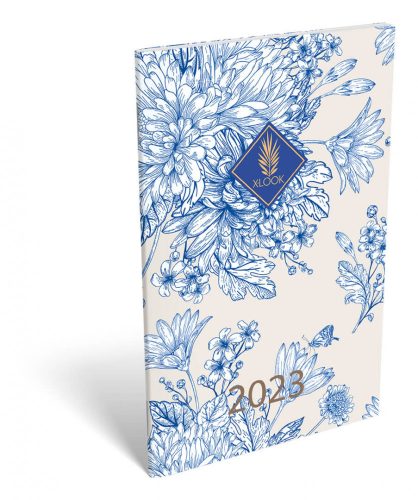 Lizzy Calendar zsebnaptár, heti, A6, tűzött, 2023, Xlook Blue