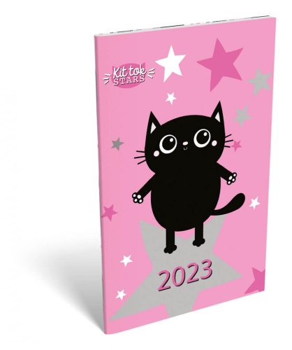 Lizzy Calendar zsebnaptár, heti, A6, tűzött, 2023, Kit Tok Stars