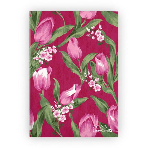 Lizzy Calendar határidőnapló, napi tervező, B6, keményfedeles, 2023, Tulips