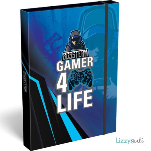 Game füzetbox A/4, Bossteam Gamer 4 Life, kék