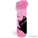 Cicás kulacs, 600 ml, prémium, Kittok Stars, fekete cica
