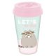 Pusheen cicás pohár műanyag tetővel, 450 ml, Lets do this