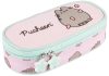 Pusheen cicás tolltartó, beledobálós, ovális, rózsaszín
