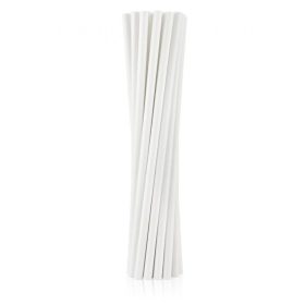 Fehér White papír szívószál 12 db-os