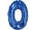 Kék Blue 0-ás mini szám fólia lufi 35 cm