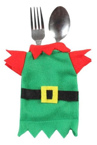 Elf, Manó karácsonyi evőeszköz dekoráció