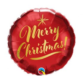 Karácsony Merry Christmas Red fólia lufi 46 cm