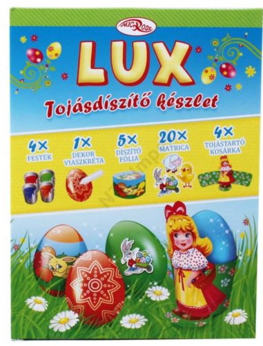 Lux tojásdíszítő szett húsvétra, 34 db-os