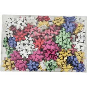   Öntapadós csillag, kicsi, kb. 5 cm-es, glitteres, többféle szín, 1 db