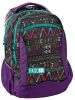 Paso hátizsák, iskolatáska 43x31x19cm, lila színű, háromszög mintával