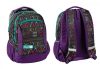 Paso hátizsák, iskolatáska 43x31x19cm, lila színű, háromszög mintával