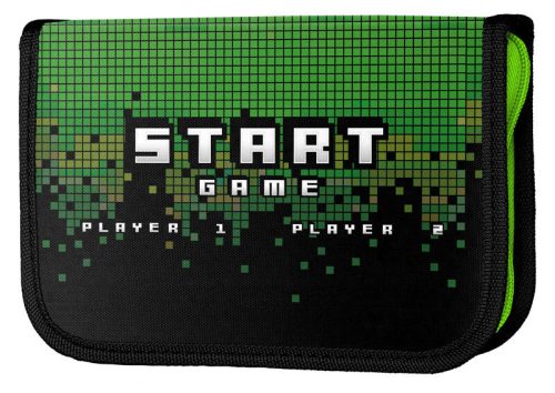 Minecraft mintás tolltartó, klapnis, üres, Start Game