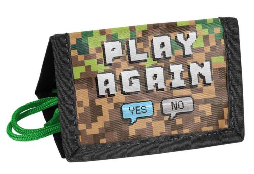Minecraft mintás pénztárca, 12x8cm, Pixel, Play Again