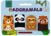 Édes állatok mágneses könyvjelző, 4 db/csomag, vadon állatai