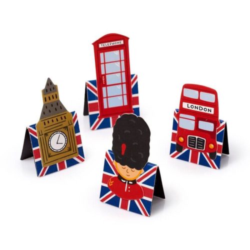 London mágneses könyvjelző, 4 db/csomag