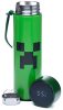 Minecraft mintás rozsdamentes acél thermo palack, digitális hőmérővel, 450 ml, Minecraft Creeper