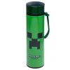 Minecraft mintás rozsdamentes acél thermo palack, digitális hőmérővel, 450 ml, Minecraft Creeper