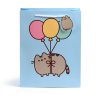 Pusheen cicás ajándéktáska, 33x26x12cm, nagy, macska lufikkal