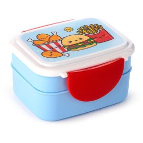   Foodiemals ételhordó, uzsonnás doboz szett, evőeszközökkel