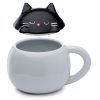 Cicás bögre fedéllel, kerámia, 450ml, Feline Fine Macska