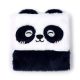 Pandás napló, 16x15cm, plüss borítóval, vonalas, Susu, a panda