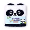 Pandás napló, 16x15cm, plüss borítóval, vonalas, Susu, a panda