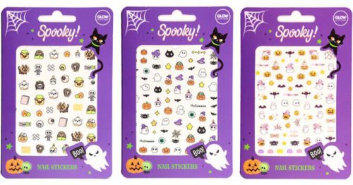 Körömmatrica, öntapadós, foszforeszkálós, Halloweeni Kísérteties, többféle