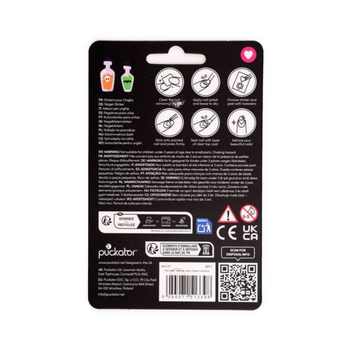 Körömmatrica, öntapadós, foszforeszkálós, Halloweeni Kísérteties, többféle