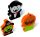 Radír Halloweeni, 3 db/szett (boszorkány, vámpír és tök)