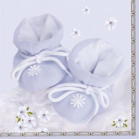 Babaváró Little Blue Shoes szalvéta 20 db-os 33x33 cm