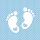 Babaváró Little Feet Blue szalvéta 20 db-os 33x33 cm