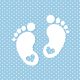Babaváró Little Feet Blue szalvéta 20 db-os 33x33 cm