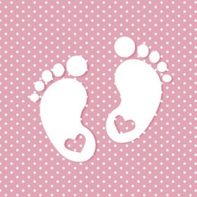 Babaváró Little Feet Pink szalvéta 20 db-os 33x33 cm