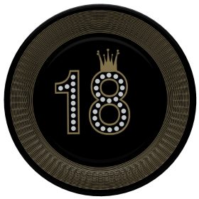   Happy Birthday 18 Hollywood Style papírtányér 8 db-os 22,7 cm