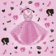 Lányos Party Dress szalvéta 20 db-os 33x33 cm