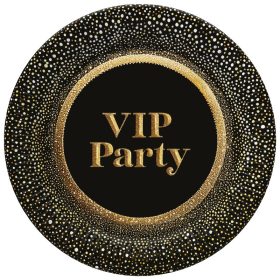 Party Gold VIP papírtányér 8 db-os 18 cm