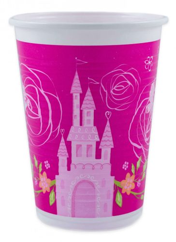 Hercegnők műanyag pohár 8 db-os 200 ml, Princess Summer Palace