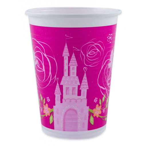 Hercegnők műanyag pohár 8 db-os 200 ml, Princess Summer Palace