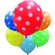 Színes pöttyös Dots léggömb, lufi 6 db-os